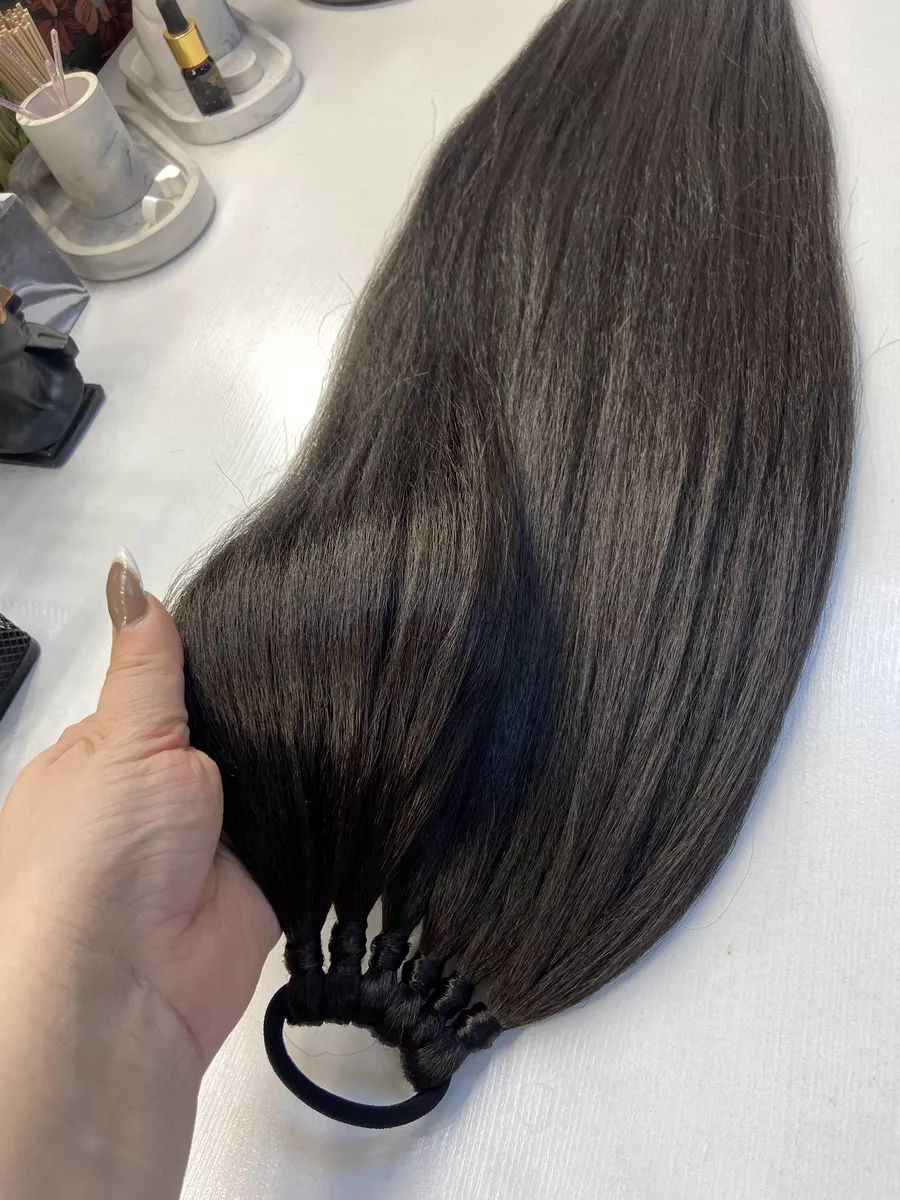 Хвост из канекалона на резинке