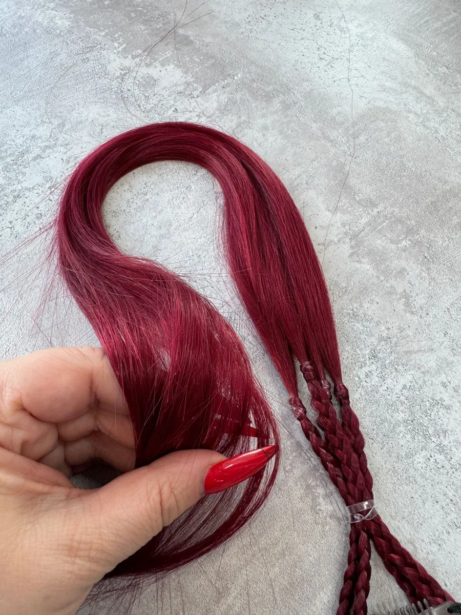 Косы на заколках