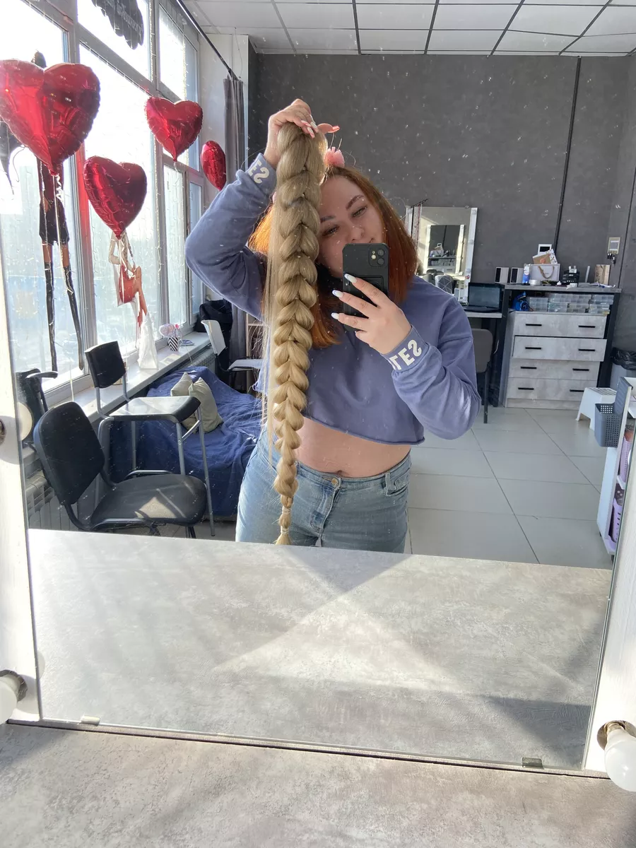 хвост-коса на резинке