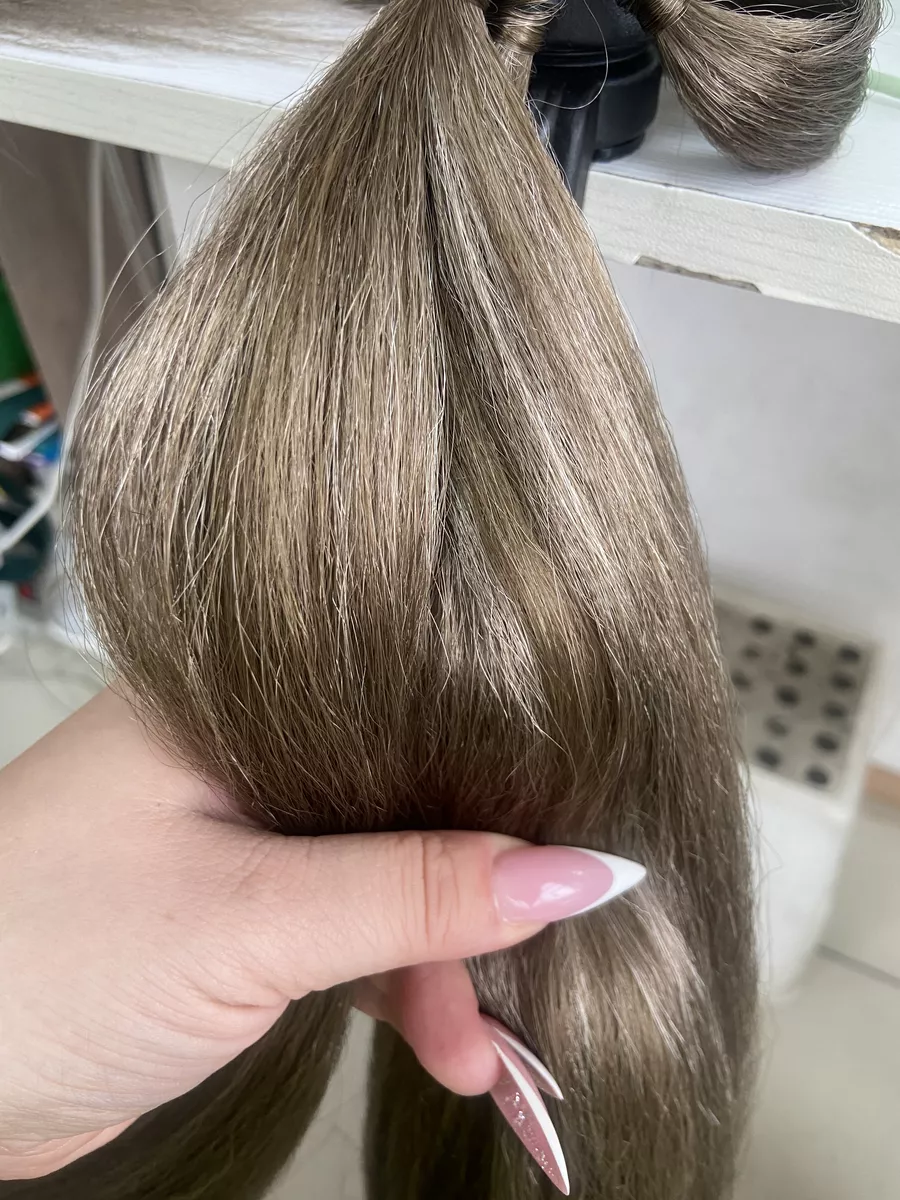 Хвост-коса на резинке французская