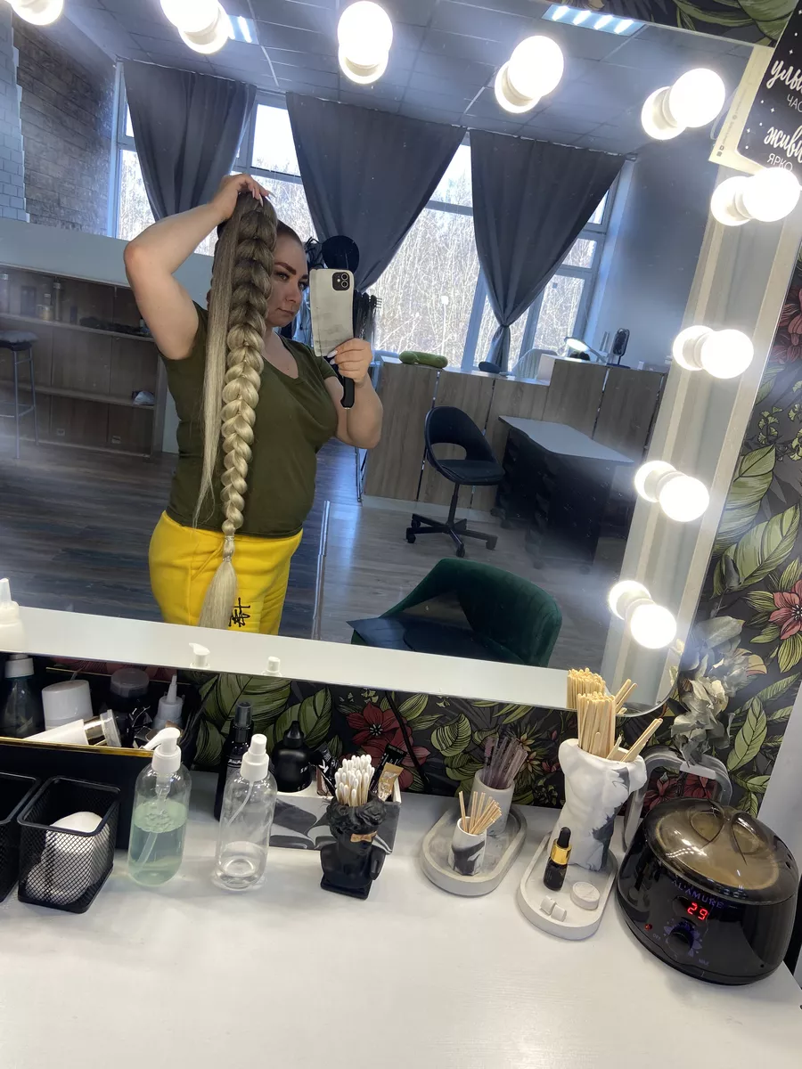 хвост-коса на резинке