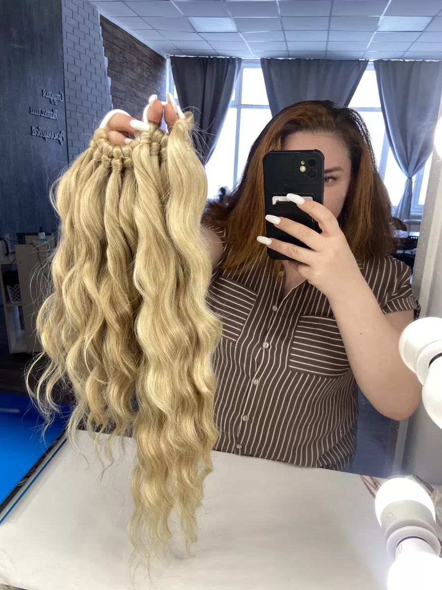 Хвост на резинке волна