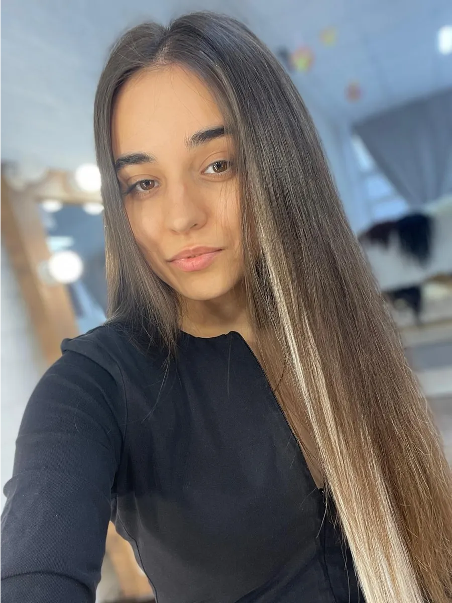 Пряди на заколках