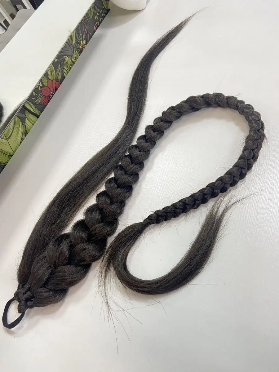 Хвост-коса на резинке