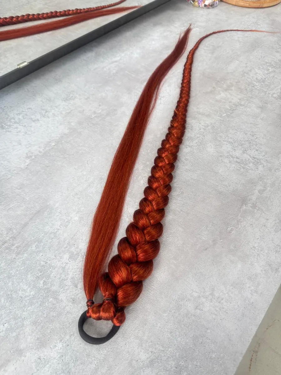 Хвост-коса на резинке