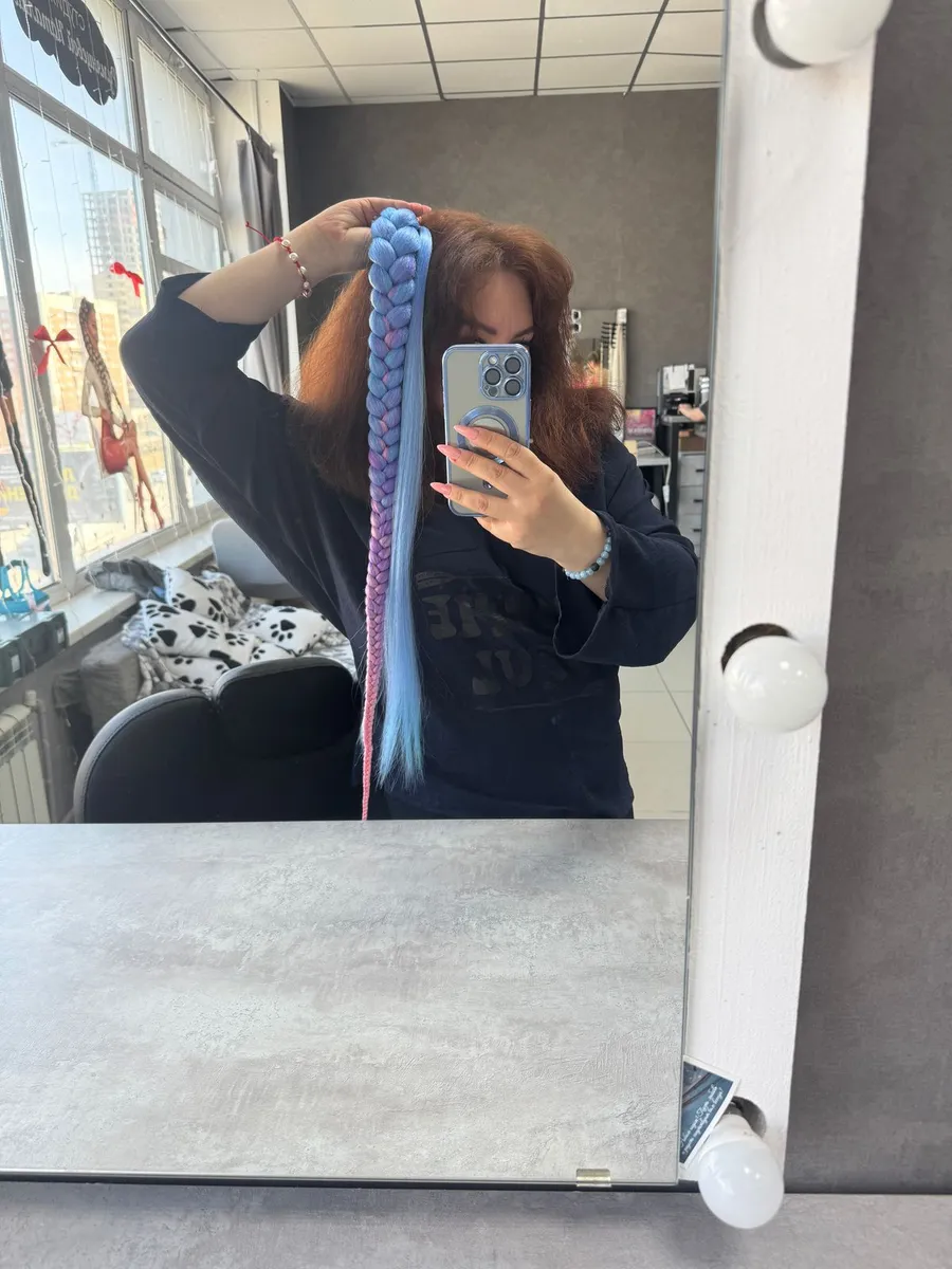 Хвост-коса на резинке