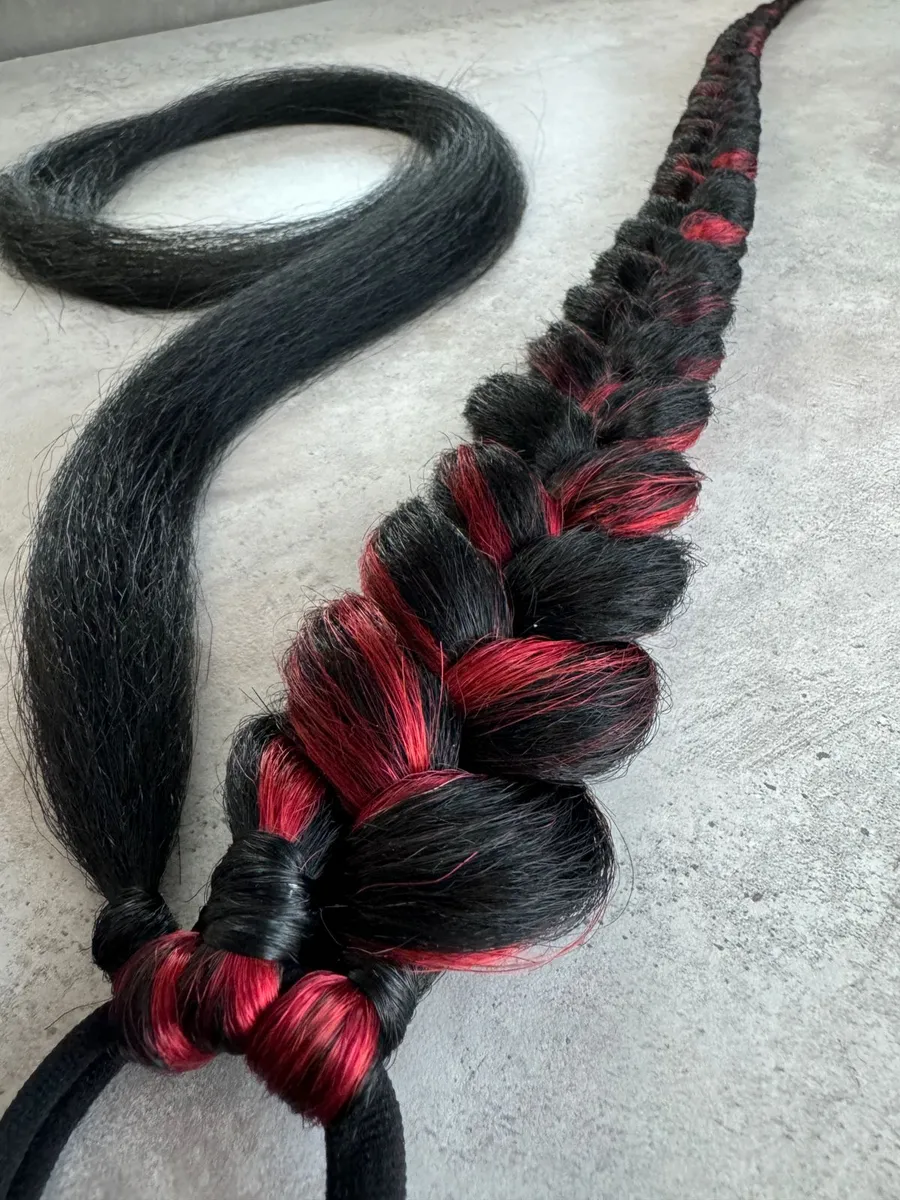 хвост-коса на резинке