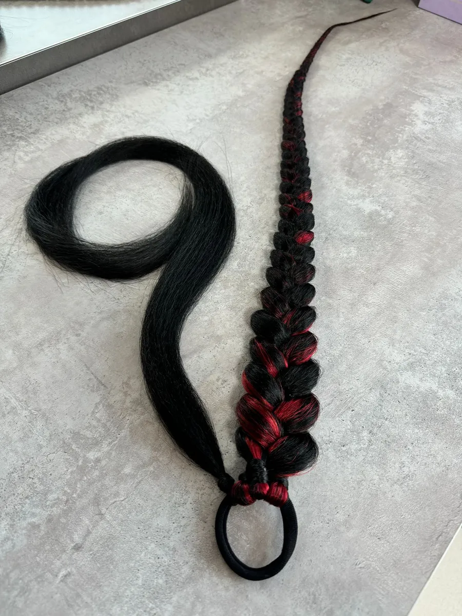 хвост-коса на резинке