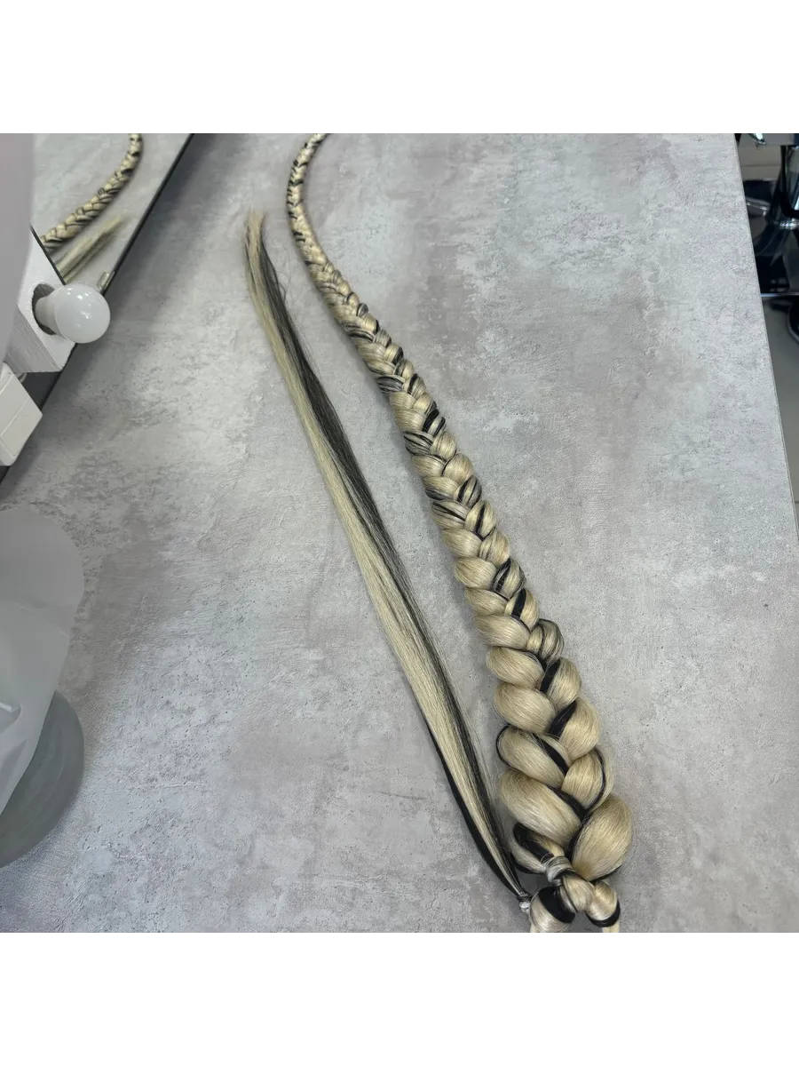 Хвост-коса на резинке