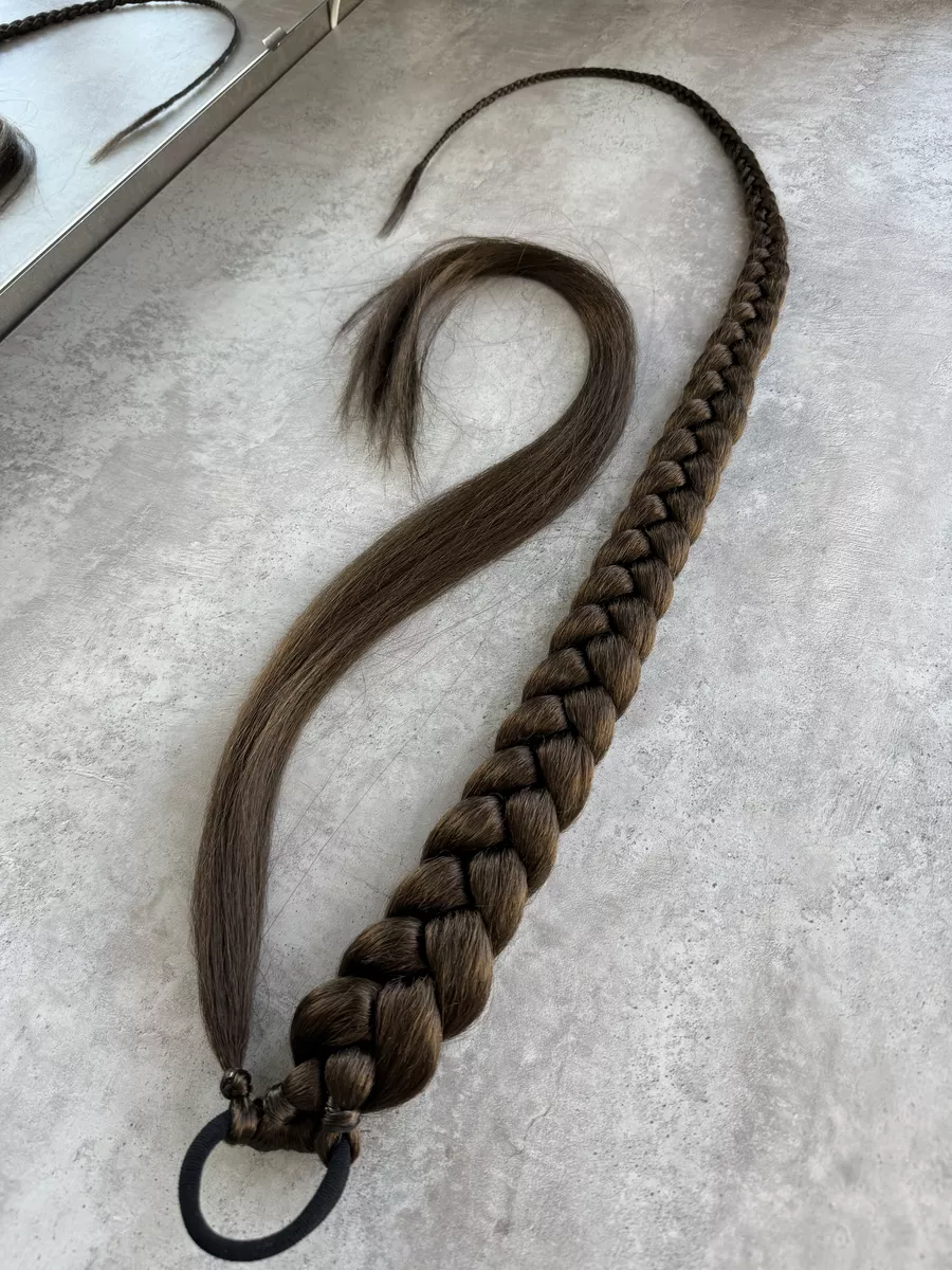 хвост-коса на резинке