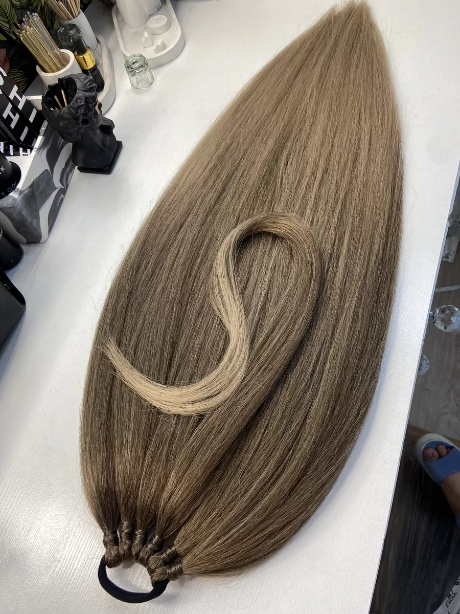 Хвост из канекалона на резинке