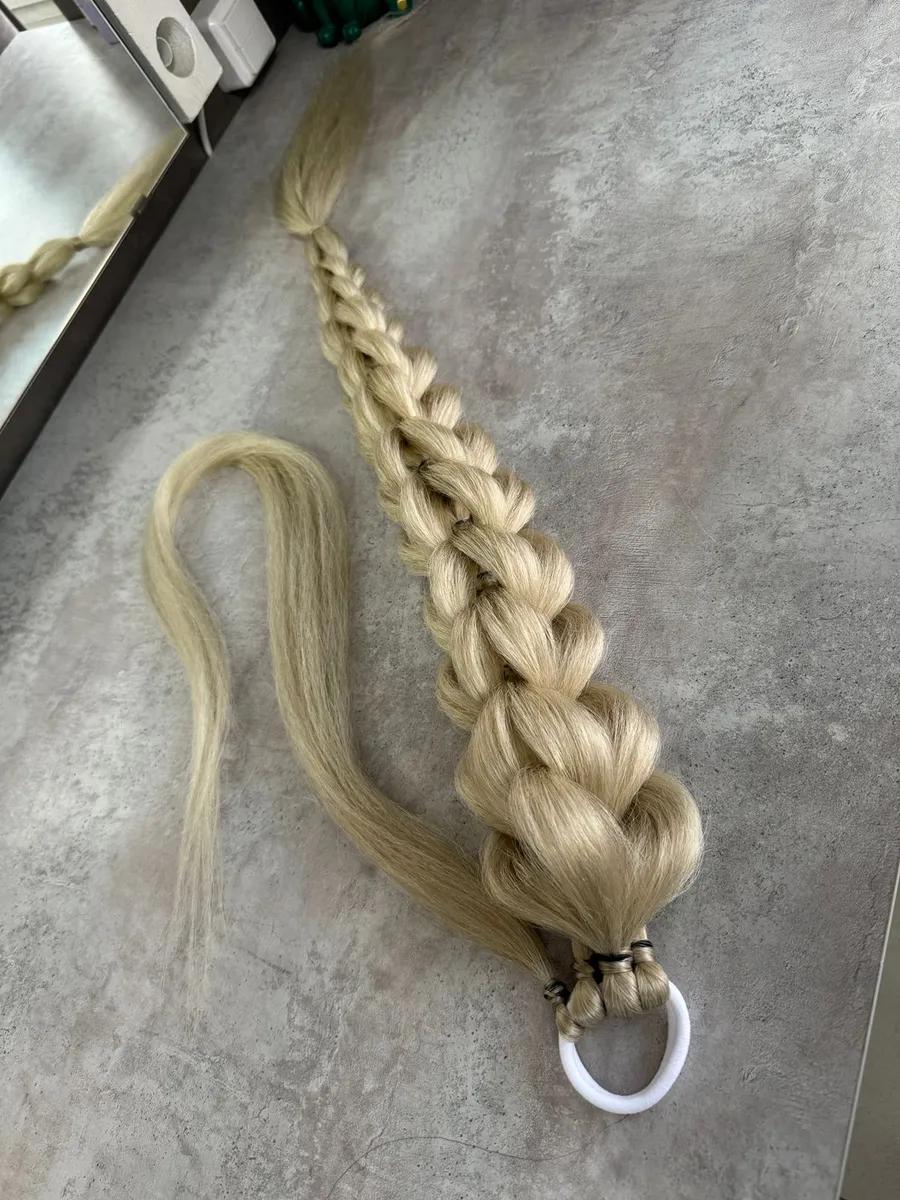 хвост-коса на резинке