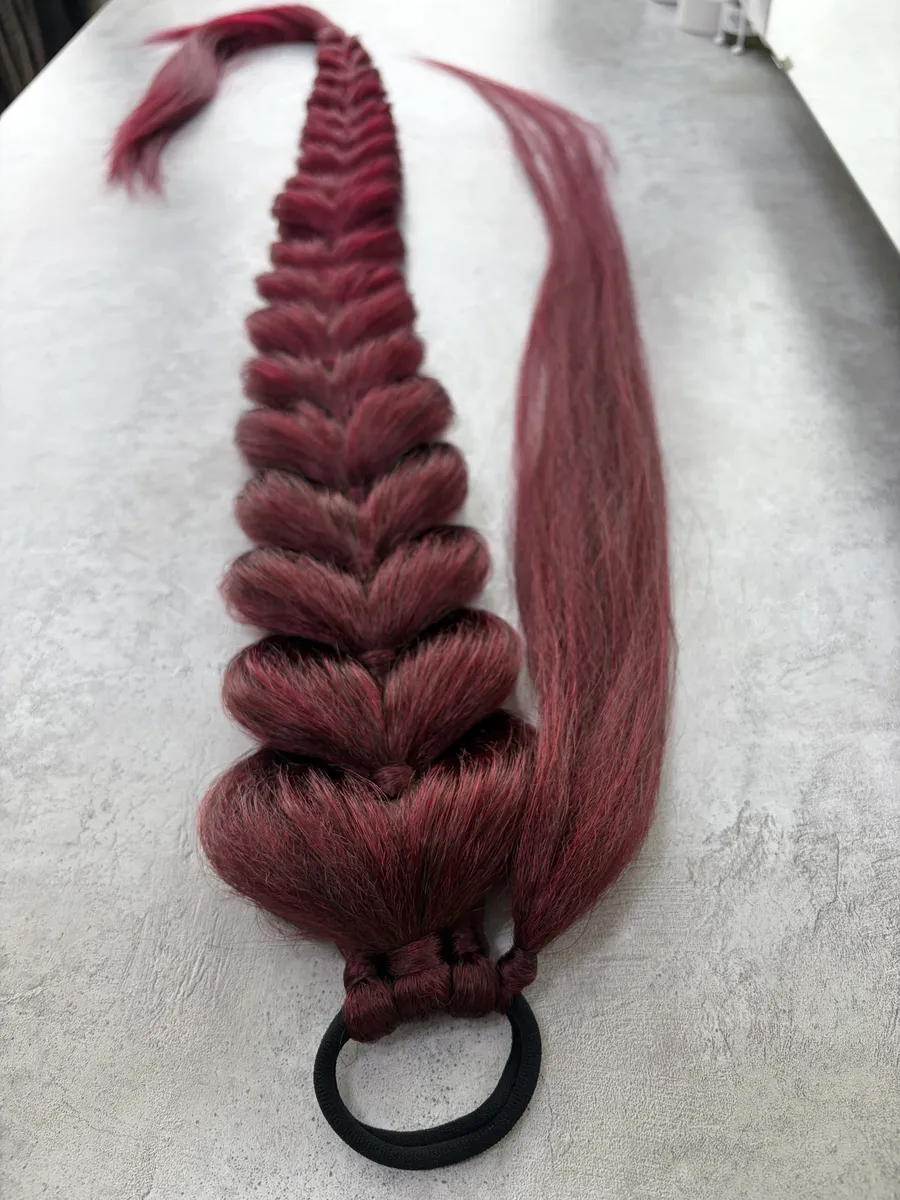 Хвост-коса на резинке