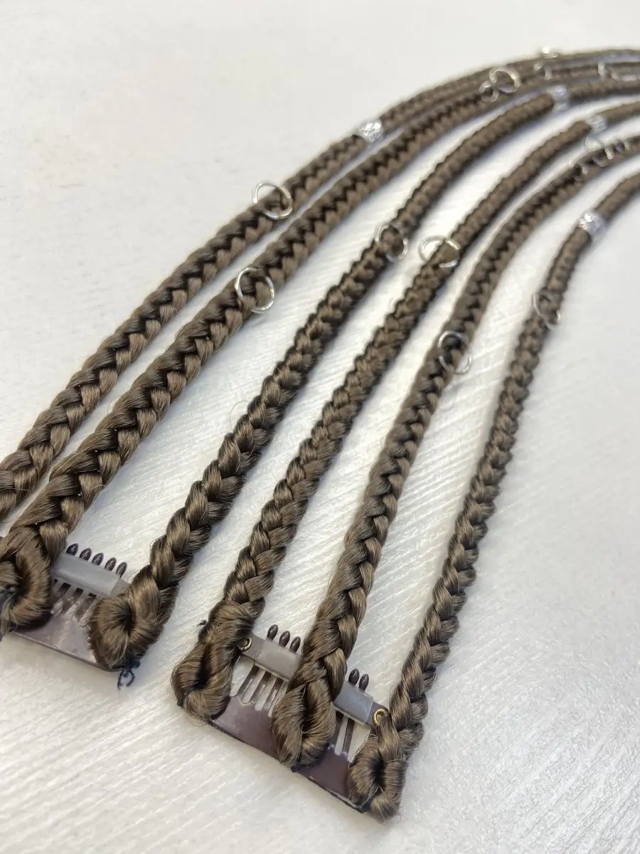 косы на заколках