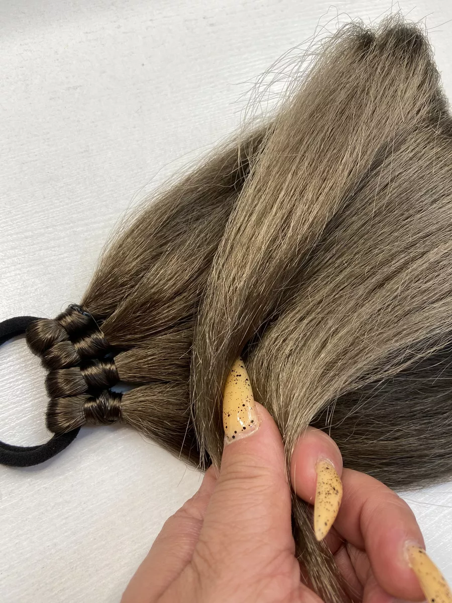 Хвост из канекалона на резинке