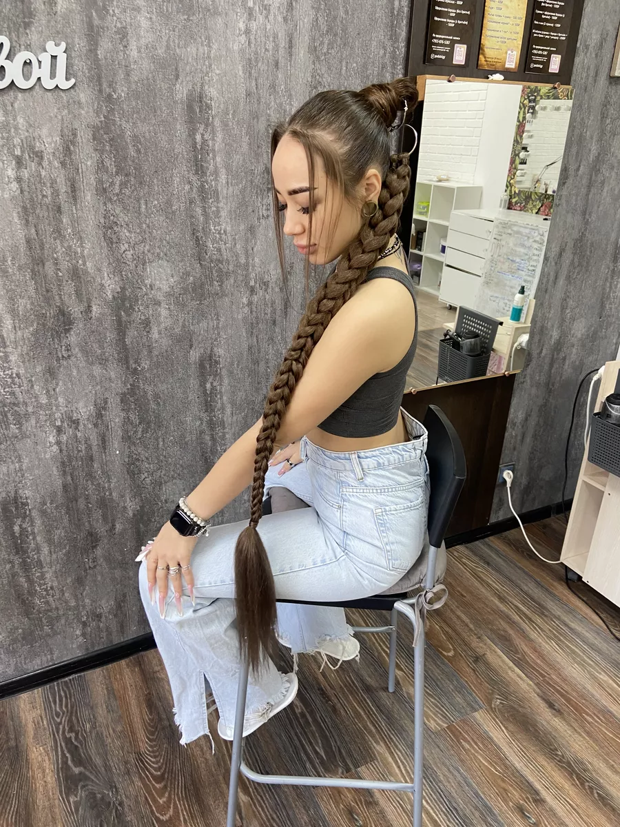 Хвост-коса на резинке